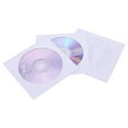 thumbnail image 3 of Pochettes pour CD DVD, Pochette d'Enveloppe en Papier pour Médias DVD CD avec Rabat à Fenêtre Transparente Blanc, Lot de 100, 3 of 6