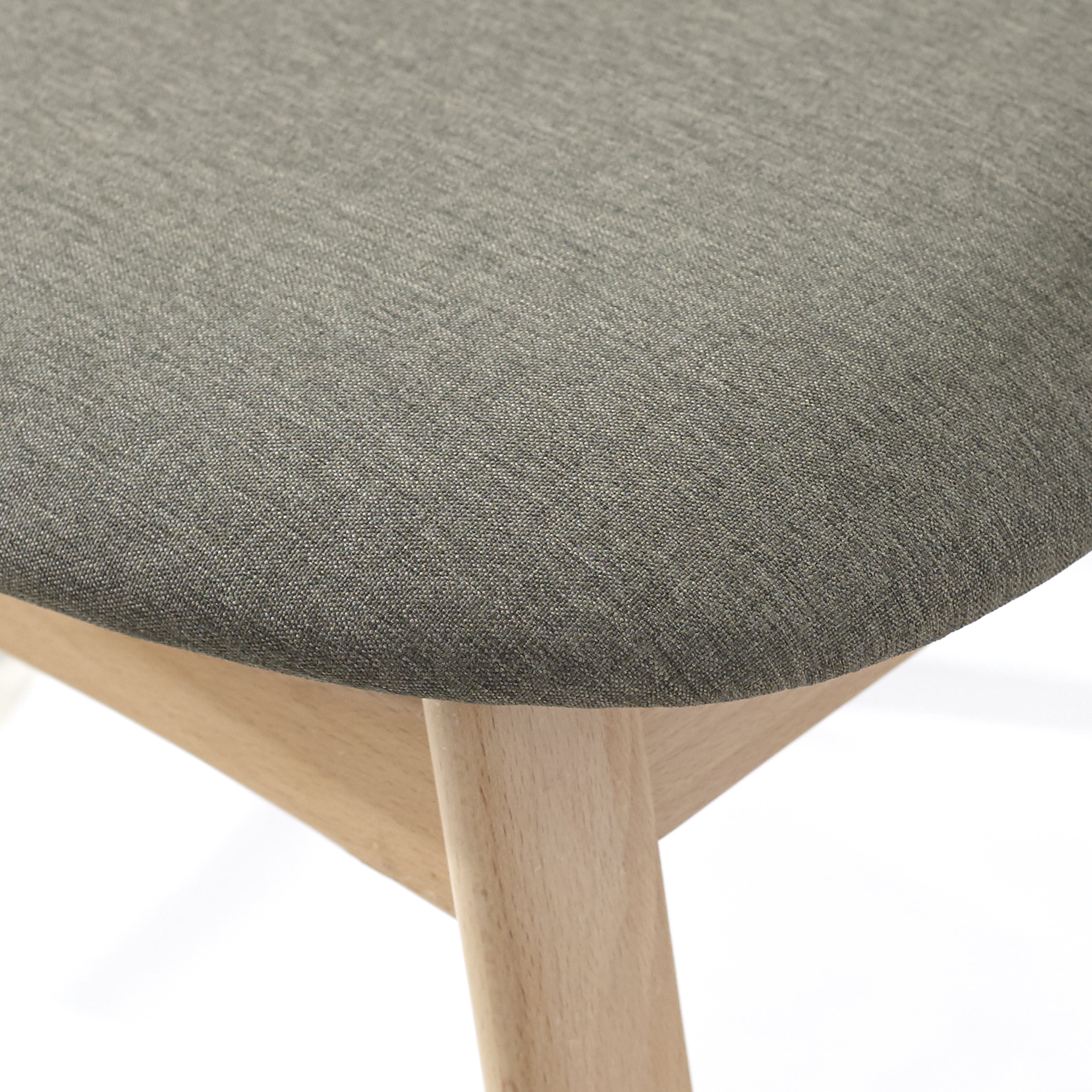 TMS Cadiz Indoor Dining Chair, Set of 2, Natural/Gray