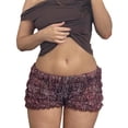 thumbnail image 5 of Gupgi Women Ruffle Shorts Cheetah Print Micro Shorts Low Waist Short Pants Lounge Bloomers, 5 of 5