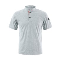 Handshe Men's Band Collar Henley Shirts Casual Short Sleeve Zipper Classic Golf T Shirt Summer Fashion Sport Workout Tee Top