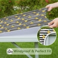 thumbnail image 6 of Yellow Lemon Fruit Leaves BlackWhite Pattern Square Fitted Tablecloth with Elastic Edge,Square Table Cover,Washable Elastic Table Cover for Home Kitchen Party Decor 36"x36", 6 of 6