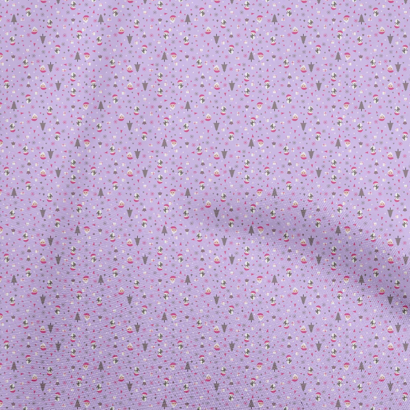oneOone Viscose Jersey Pastel Purple Fabric Christmas Craft Projects Decor Fabric Printed By The Yard 60 Inch Wide