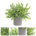 thumbnail image 3 of 1pc Simulation Eucalyptus en Pot Pot Pot de Fleurs Décoratives de Bureau (Vert), 3 of 3
