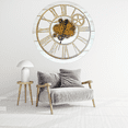 thumbnail image 3 of THE GEARS CLOCK Wall Clock with Real Moving Gears AM-LI_ 36 in Round Desert-Beige, 3 of 10