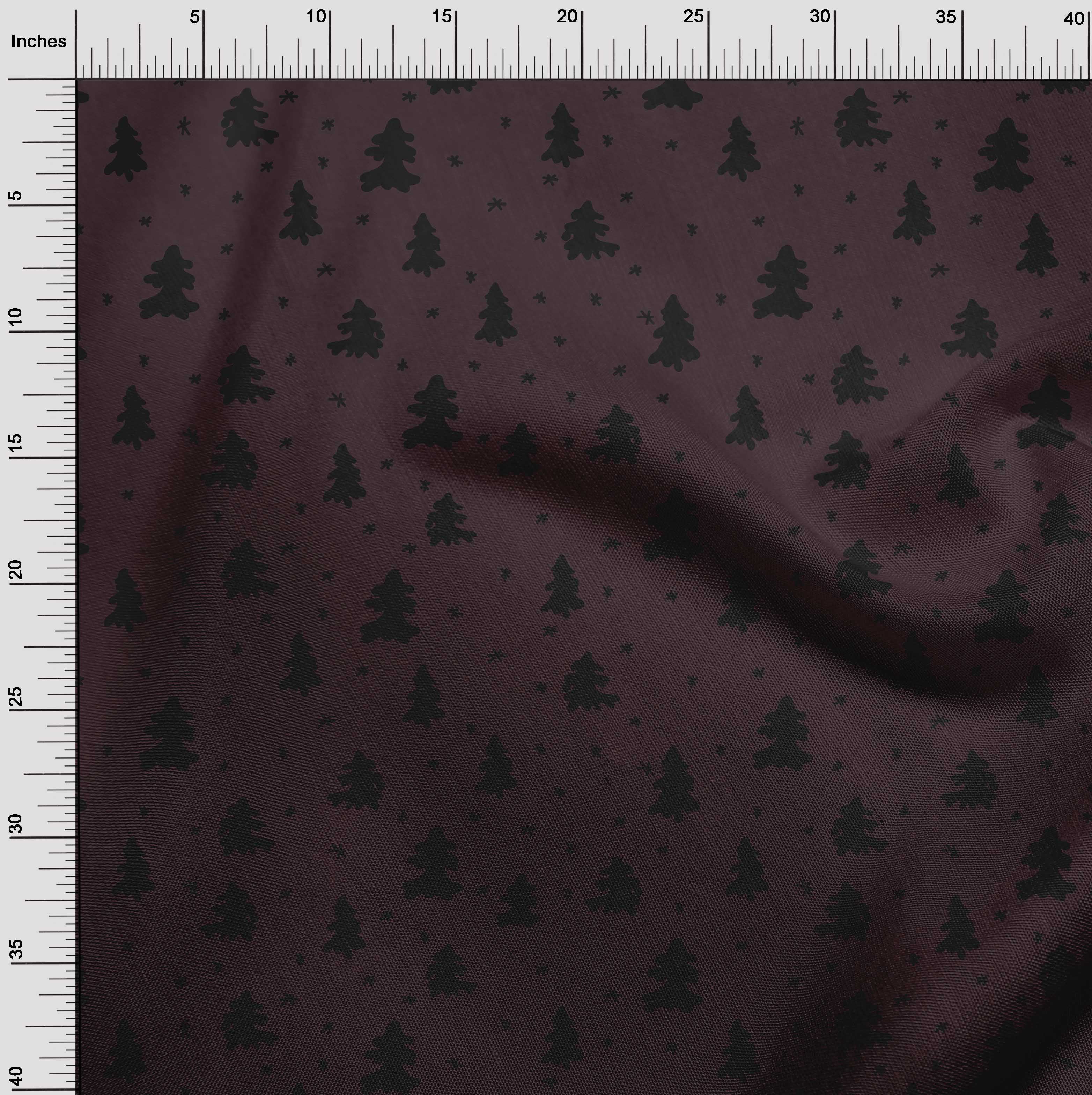 oneOone Cotton Poplin Twill Grayish Blue Fabric Christmas Tree Dress Material Fabric Print Fabric By The Yard 56 Inch Wide
