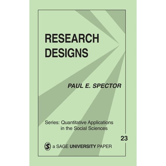 Quantitative Applications in the Social Research Designs, Book 23, (Paperback)