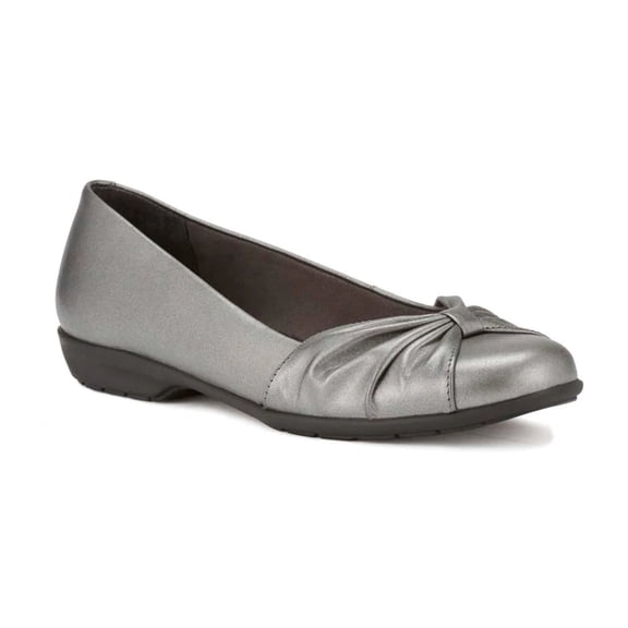 Walking Cradles Wc Fall Women Slip-on Flat In Pewter Metallic Leather
