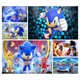 thumbnail image 2 of Fondo de fotografía de Sonic, el erizo de velocidad, héroe corredor, fondo de fotografía de dibujos animados para cumpleaños de niños, accesorios de vinilo de poliéster rojo y azul, 2 of 5