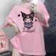 thumbnail image 4 of Cartoon Print Short Sleeve Kuromi T-shirt for womenpangjing, 4 of 4