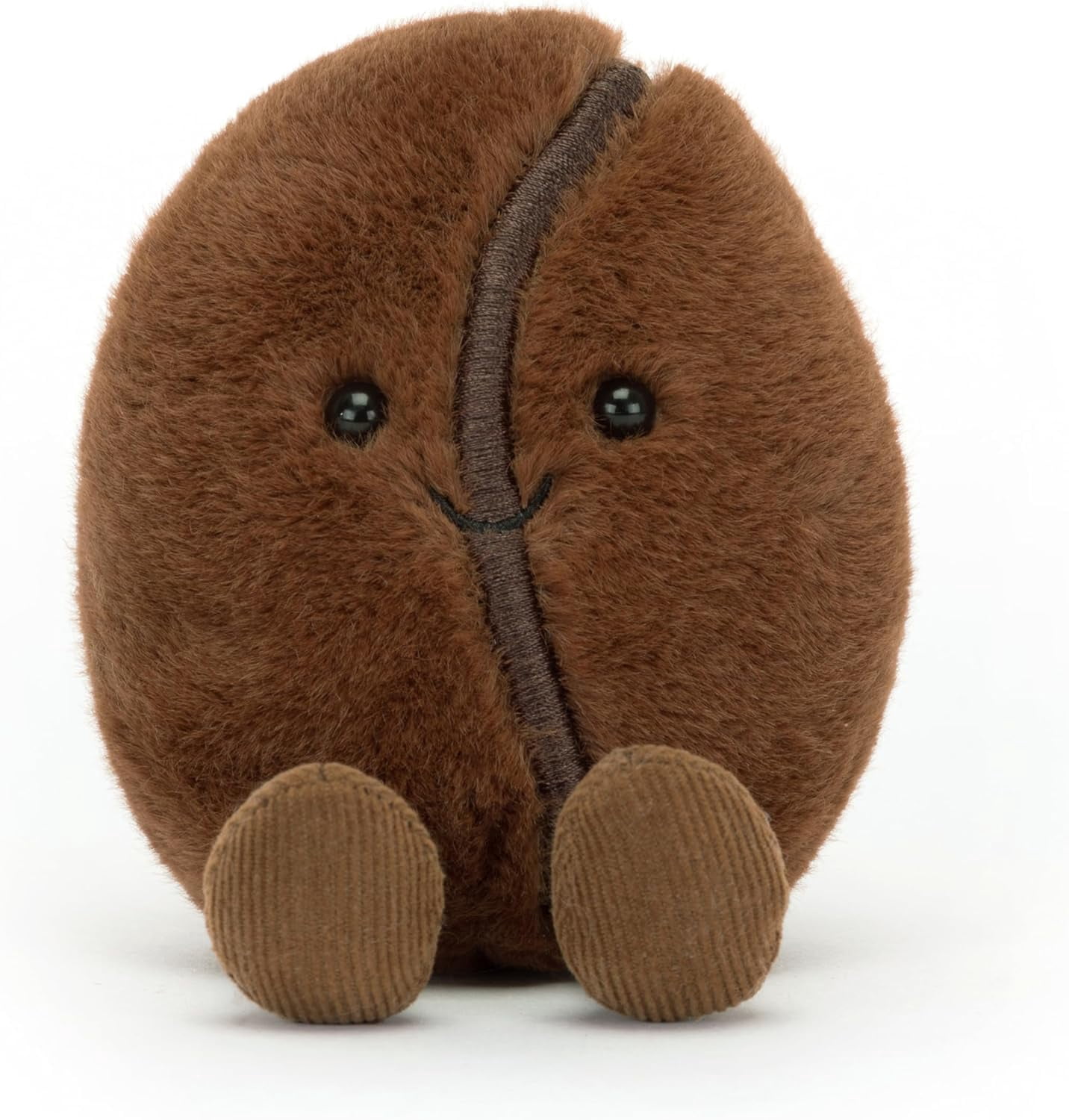 Jellycat Amuseables Coffee Bean Stuffed Toy, 5 inches - Food Plush - Fun Gift Idea