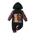 thumbnail image 3 of SYNPOS 0-12M Halloween Unisex Newborn Baby Hooded Romper Pumpkin Long Sleeve Outfit Costumes, 3 of 10