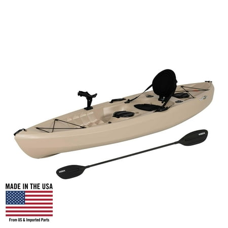 Lifetime, 10', 1-Man Muskie Angler Kayak, Tan, with Bonus Paddle