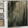 thumbnail image 6 of Orinice Sunbeam Fog Forest Bathroom Decor Set - Colorful Luxurious Graphic Print Polyester Fabric Fashion Shower Curtain Set with Hooks 36x72, 6 of 7