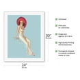 thumbnail image 2 of Fashion Model with Red Hat - Vintage Pin Up Girl Poster by Billy DeVorss c.1940s - Fine Art Rolled Canvas Print 20in x 26in, 2 of 4