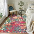 thumbnail image 2 of HOMERRY Area Rug for Living Room 8' x 10' Non-Shedding Pink Abstract Indoor Carpet for Bedroom, 2 of 6