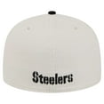 thumbnail image 4 of Men's New Era Cream/Black Pittsburgh Steelers  Corduroy 59FIFTY Fitted Hat, 4 of 6