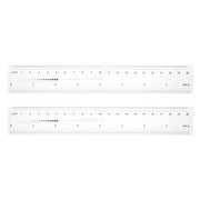 Flexible Ruler 8 Inch 0.1mm Scale PET Plastic Film Straight Ruler, 2 Pieces