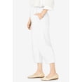 thumbnail image 3 of Woman Within Plus Size 7-Day Elastic-Waist Pull-On Cotton Denim Capri Jeans, 3 of 6