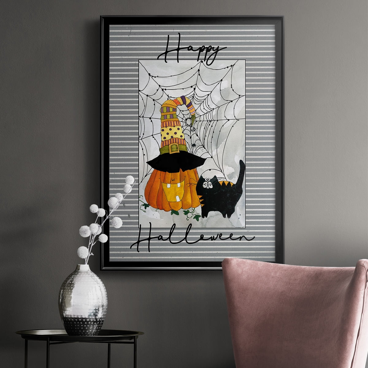 Happy Halloween Pumpkin Premium Classic Framed Print - Ready to Hang