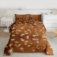 thumbnail image 2 of Homewish Deer Print Bedding Comforter Set 2pcs for Teens Boys Girls,Jungle Animal Twin Comforter Sets Microfiber,Brown White Breathable Bedding Set,Breathable Home Decor,Reversible, 2 of 8