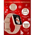 thumbnail image 2 of Wearlizer Christmas Engraved Band Compatible with Apple Watch Band 38mm 40mm 41mm 42mm 44mm 45mm 49mm Women Men, Silicone Snowman Santa Claus Holidays Strap for iWatch Series Ultra SE 9 8 6 5 4 3 2 1, 2 of 6