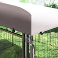 thumbnail image 6 of VEIKOUS 10ft x 10 ft Outdoor Dog Kennel w/ Canopy & 2 Bowls, Large Large Dog Crates for Yard, Lawn, Gray, 6 of 13