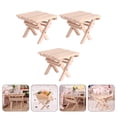 thumbnail image 3 of WAXIAYU 3pcs Miniature Foldable Wooden Table Set for Desk or Camping Decor, 3 of 6