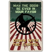 Wall Decor Metal 8 x 12inch - Hunger Games May The Odds Be Ever in Your Favor Sign Tin Sign Personalized Metal Signs