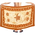 thumbnail image 3 of HAPPY BAY Men's Pareo Regular Surfing Dashiki Sarong Long Beach Wrap One Size Orange-Y572 Summer Vacation Party, 3 of 4
