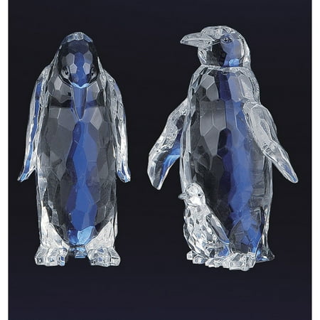 Icy Giftware Large Penguin Christmas Figurine Decorations - 5.5" - Set of 2