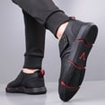 thumbnail image 4 of Men'S Casual Sneakers with Adjustable Hook-and-Loop Closure, Black & Red Accents, EVA Sole, Low-Top Design for All-Season Comfort - Perfect for Hiking & Outdoor Activities, Hiking Footwear | Stylish, 4 of 9