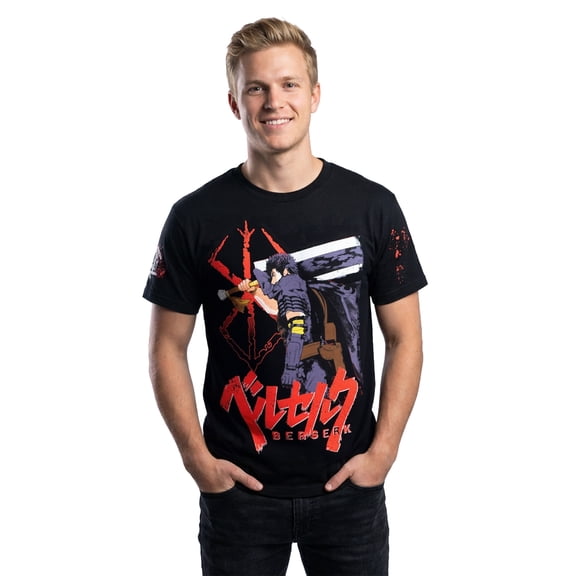 Berserk T-Shirt Men's Guts and Dragon Slayer Short Sleeve Manga Tee