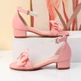 thumbnail image 6 of Kids Bow & Pearl Heeled Sandals, Girls' Summer Open-Toe Shoes, Wedding Party Dance Sandals for Toddler Girls, 6 of 9
