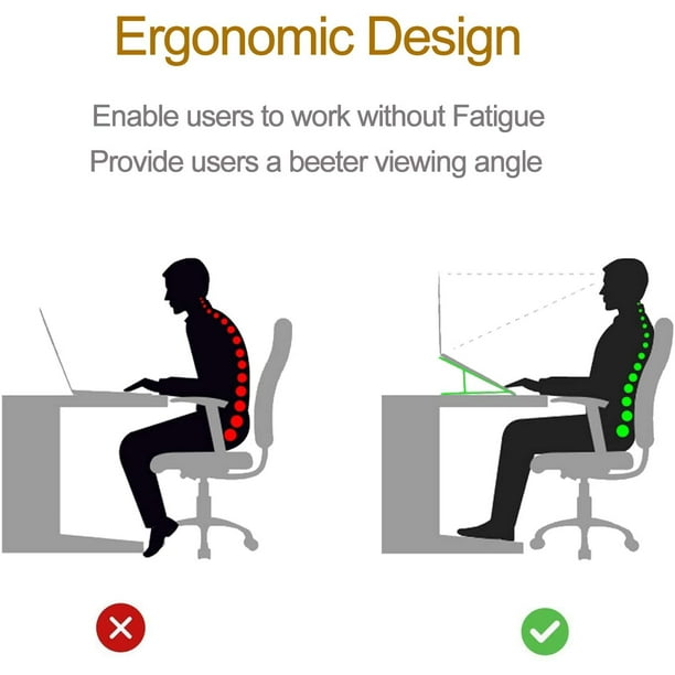 Support pour ordinateur portable en bois - Travail ergonomique - Universel  - Support