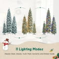 thumbnail image 6 of Set of 3 Pre-Lit Flocked Pencil Christmas Trees (8FT/6FT/4FT), 1370 PE Tips, 290 LED Lights, 11 Lighting Modes​, 6 of 9