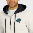 thumbnail image 6 of Men's Darius Rucker Collection by Fanatics Cream Carolina Panthers Distressed Graphics Full-Zip Hoodie, 6 of 6