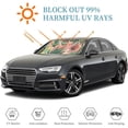 thumbnail image 3 of Awypu Tropical Leaves Hibiscus Flower Pineapple Car Sun Shade Windshield Protector 51.18*27.59 in, 3 of 7