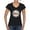 Black, variant on Floral Nurse Appreciation Pop Culture Women's Standard V-Neck Tee, Black, X-Large