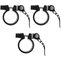Masteelf 3pcs 34.9mm Aluminum Alloy Cycling Bike Quick Release Seatpost Clamp (Black)