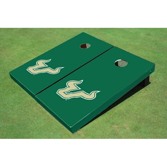 University Of South Florida Green Matching Solid Cornhole Boards
