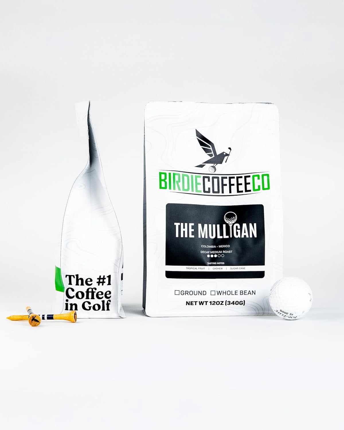 Birdie Coffee Co – The Mulligan Decaf Roast | Swiss Water Process | Whole Bean or Ground | Smooth, Rich, Zero Jitters | Small Batch Coffee | 12oz Bag