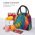 thumbnail image 5 of Balery Vibrant Parrot Splash Art Pattern Lunch Bag Women, Lunch Box, Lunch Bag, Small Leakproof Lunch Tote Large Capacity Reusable Insulated Cooler Lunch Container-One Size, 5 of 6