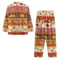 thumbnail image 4 of Renewold Cozy Long Sleeve Button Pajama Top Pants 2 Pieces Thanksgiving Turkey Pumpkins Sleepwear Pjs for Women Thermal Lounge Set Warm Nightwear Size M, 4 of 6