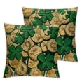 thumbnail image 2 of Ullo0ord St Patricks Day Pillow Covers Coin Pot Throw Pillowcase Lucky Home Green Sofa Decor Pillowcase Happy Decoration Cushion Cases, 2 of 6