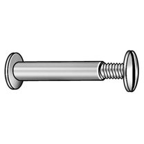 Binding Barrel, #8-32, 1 1/4 in Brl Lg, 13/64 in Brl Dia, Aluminum Plain, 25 PK