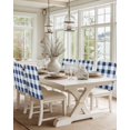 thumbnail image 6 of nqOlkjepod Navy Blue Plaid Chair Covers Set of 8, Decorative Chair Back Cover, Spring Farmhouse Buffalo Checkered Dining Room Chair Slipcovers Removable Chair Protectors Covers for Party Banquet, 6 of 7