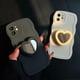 thumbnail image 2 of Funda de teléfono con soporte de espejo en forma de corazón para iPhone 14 pro max 13 12 11 pro 6 6S 7 8 PLUS XS Max XR X, carcasa trasera con soporte Fivean unisex, 2 of 2
