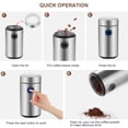 thumbnail image 3 of Electric Coffee Grinder Dried Spice Grinder, Transparent Window and Stainless Steel Flat Blade Coffee Grinding Easy Touch, 3 of 8