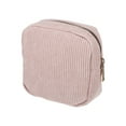 thumbnail image 1 of Bolsa de cosméticos portátil de color sólido para mujeres Unique Bargains para vacaciones, camping, gimnasio y viajes de corduroy rosa, 1 of 4