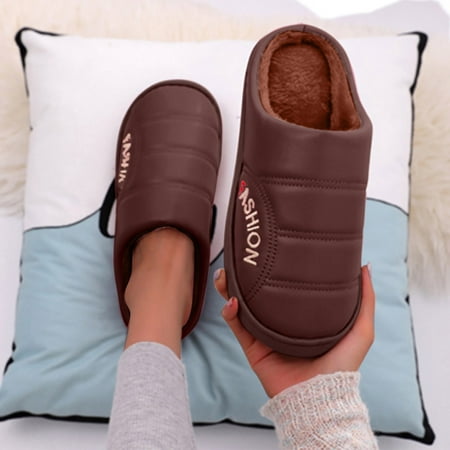 

Keep Home Warm Fluff Flat Furry Men Slippers Women Shoes Women Couples Slippers Shoes SlipOn Leather Women s Slipper Note Please Buy One Or Two Sizes Larger